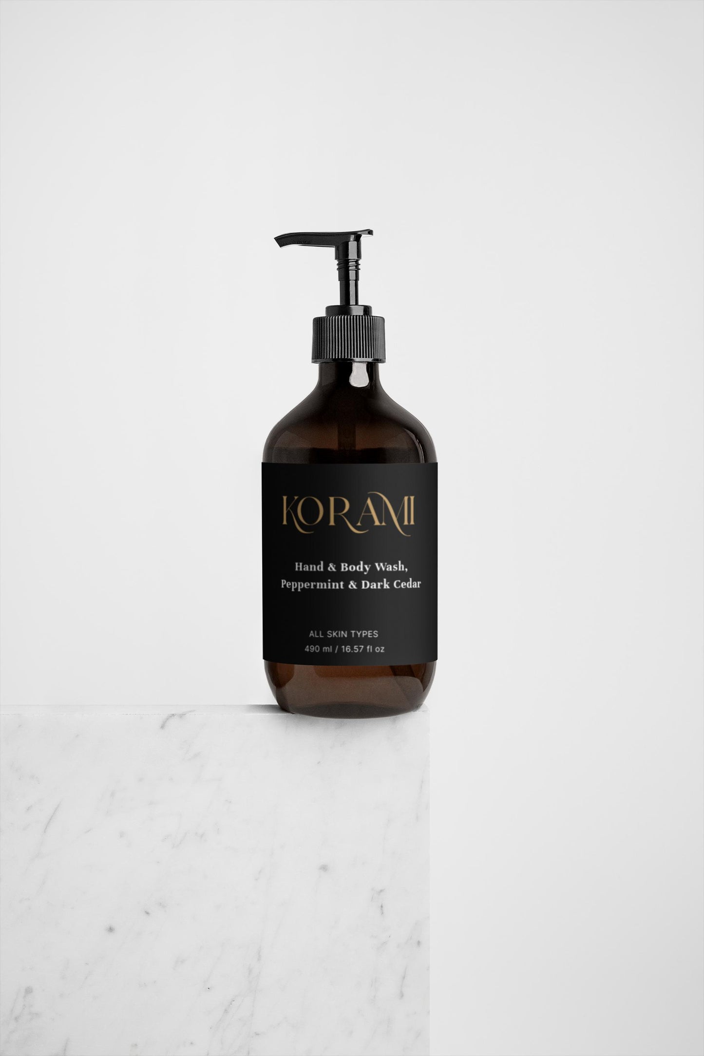 Hand & Body Wash, Peppermint & Dark Cedar