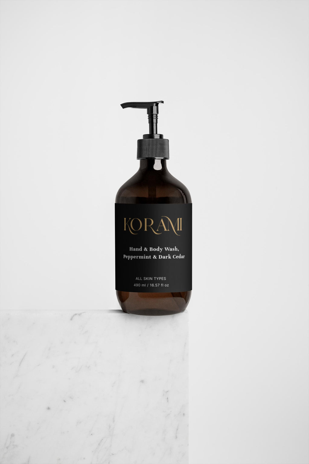 Hand & Body Wash, Peppermint & Dark Cedar