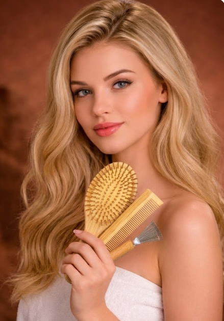 All-in-one Bamboo Hair Brush Set | KORAMI